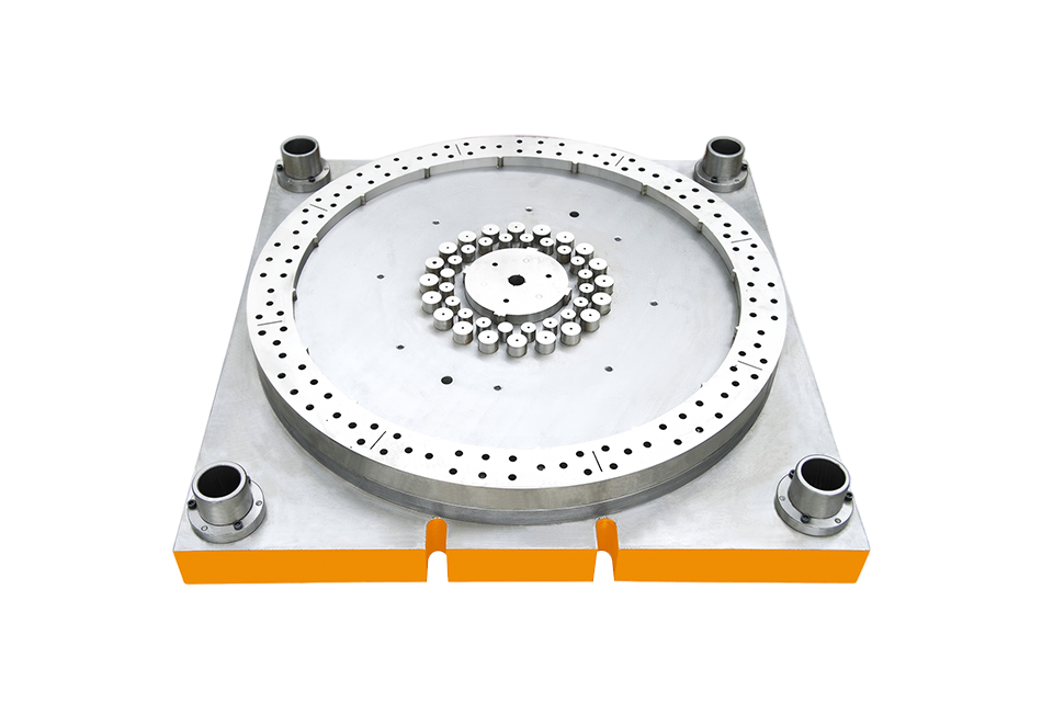 Close-up of cemented carbide die insert
