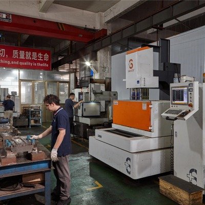 Engineers inspect molds